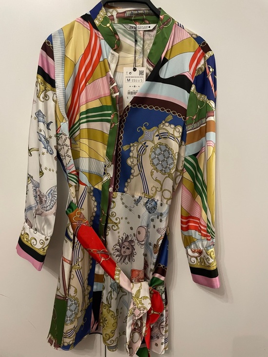 Zara Dresses & Skirts - Zara print satin dress NWT SZ M